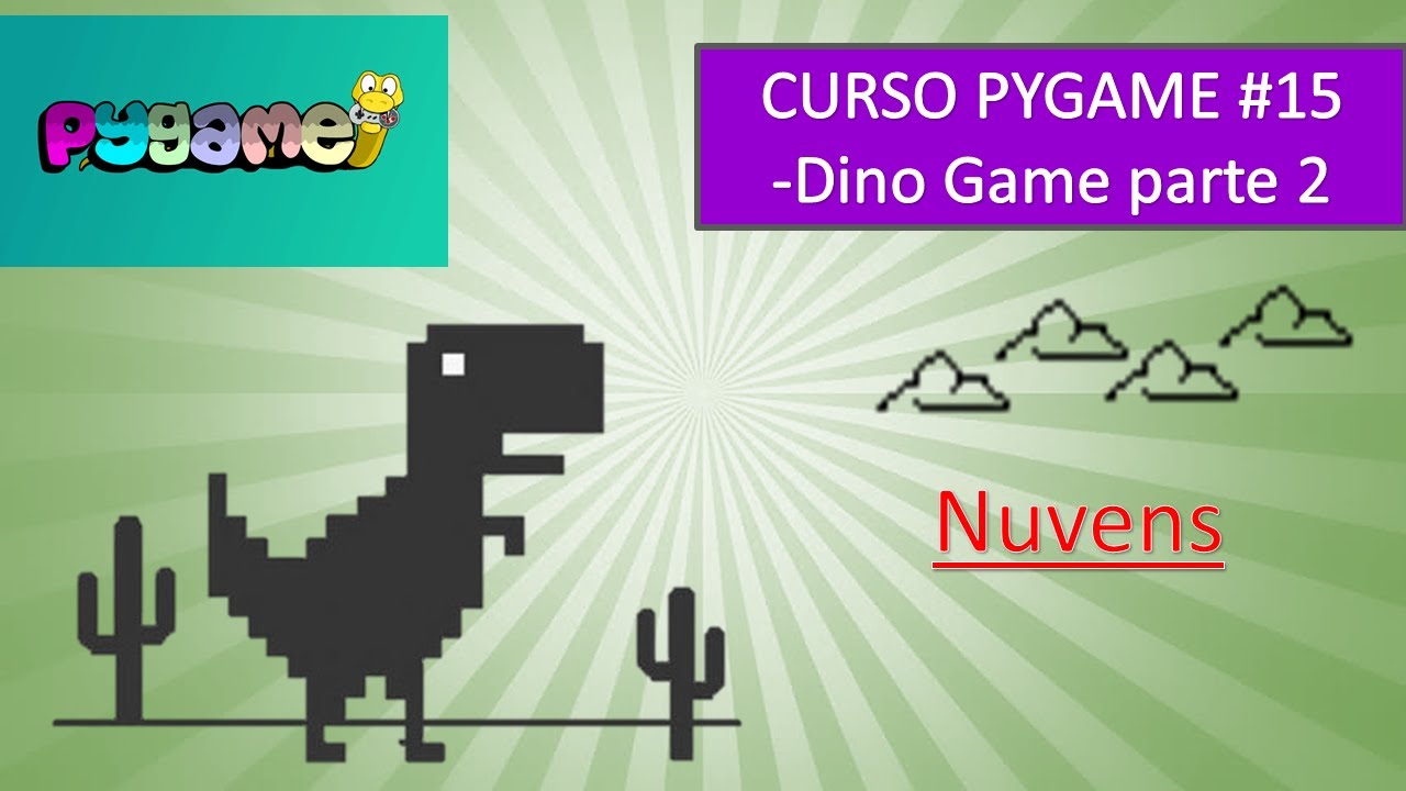 Como fazer jogos em Python! Curso Pygame #15 - Dino Game parte 2 | Nuvens