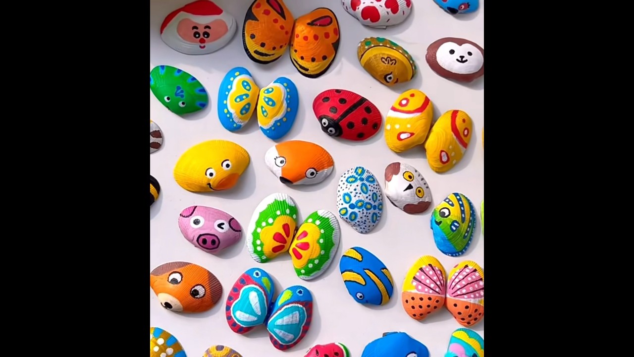 Painting on the seashells #creativeartistry #craftideas  #preschoolactivities  #painting #shell