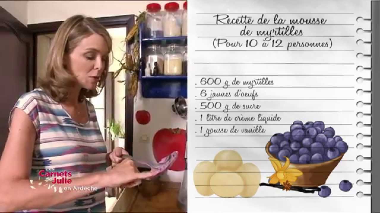 Recette : Mousse aux myrtilles de Christiane - Les Carnets de Julie