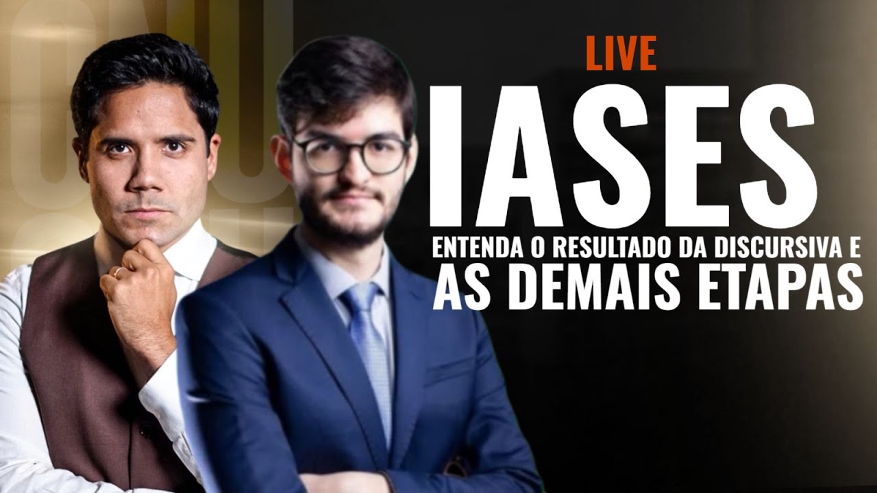 Concurso IASES: resultado da discursiva e AULA GRATUITA DE RECURSO, banca IDCAP