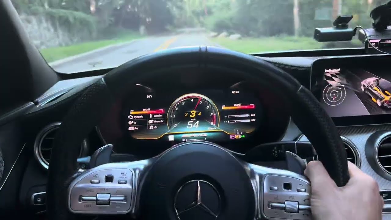 POV: Ripping Catless C63 Amg through the streets ( ITS SO LOUD)