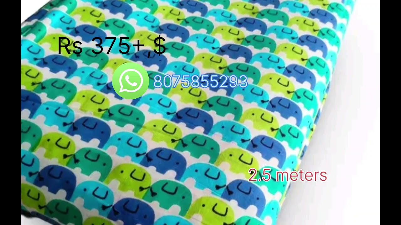 cotton kurti fabric /2.5 meters