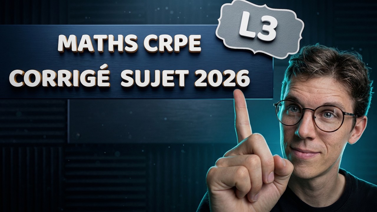 🚨 CORRIG&Eacute; MATHS CRPE 2026 (Sp&eacute;cial L3)