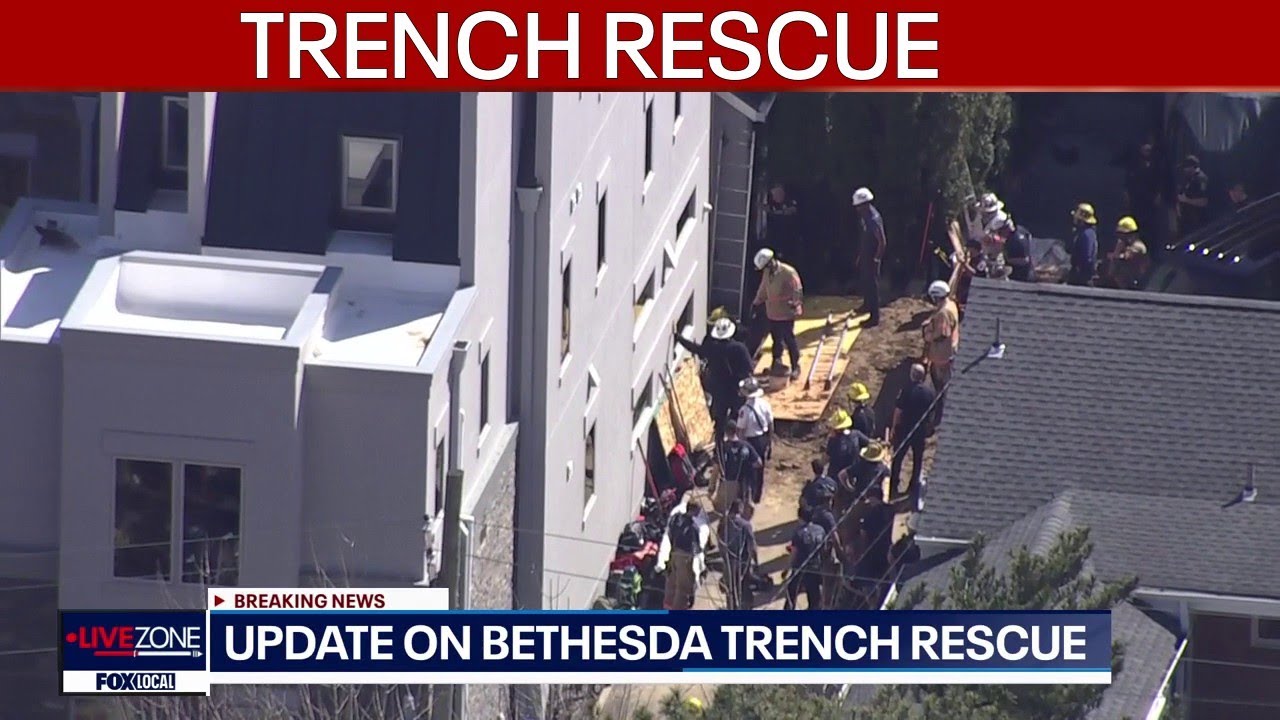 Two workers trapped in Bethesda trench collapse; rescue operation underway
