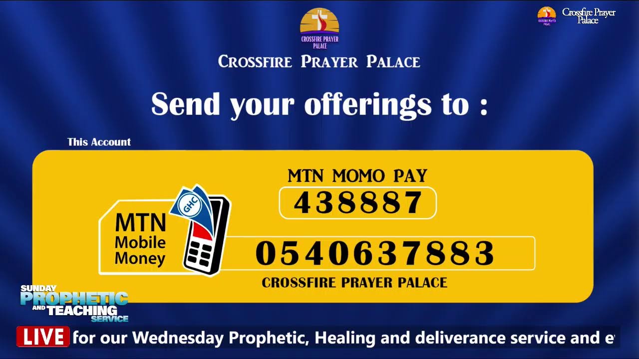 SUNDAY PROPEHTIC AND TEACHING SERVICE AT CROSSFIRE PRAYER PALACE