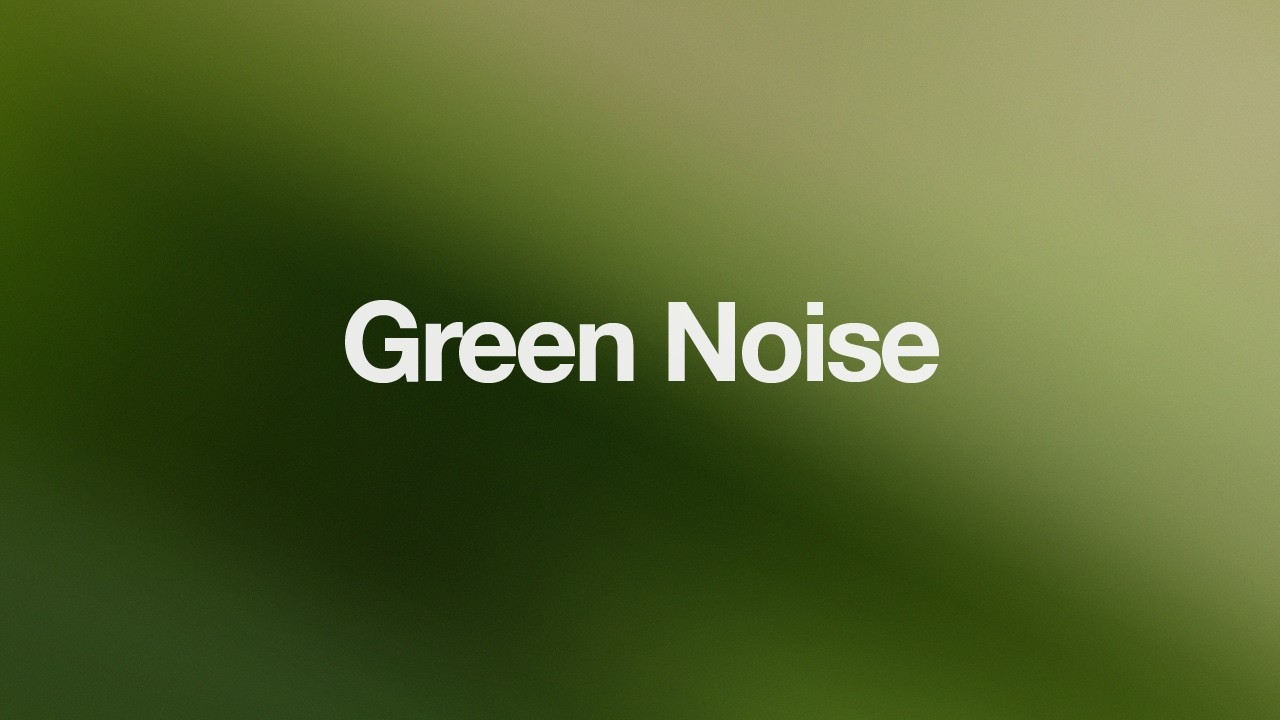 Green Noise for Focus & Deep Concentration – 3 Hours (Black Screen)