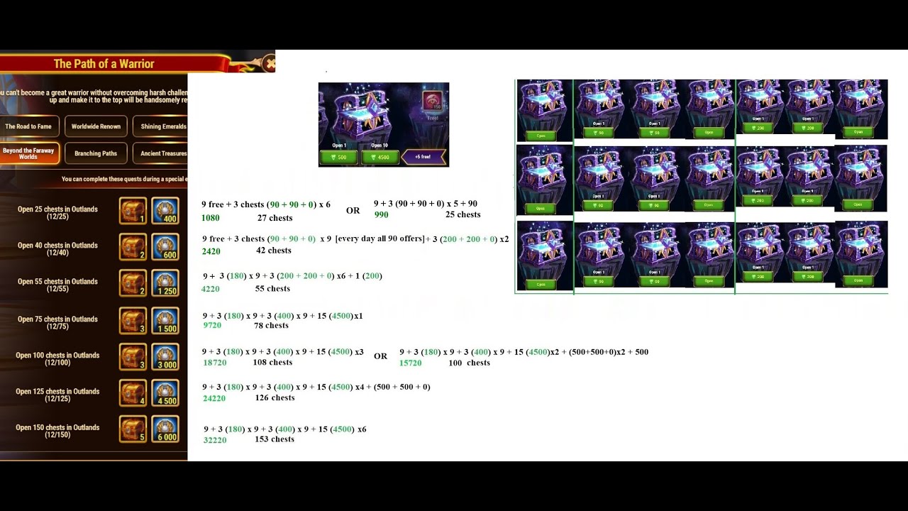 The Path of a Warrior +, Cosmic Battle,  double value with Area of Conquest