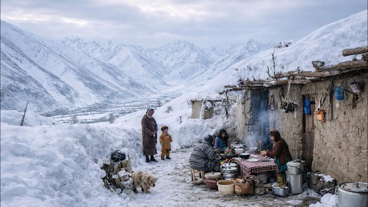 Most Relaxation Himalayan Village Life into the Snow | Humla | Nepal | Cooking And Eating with Snow 