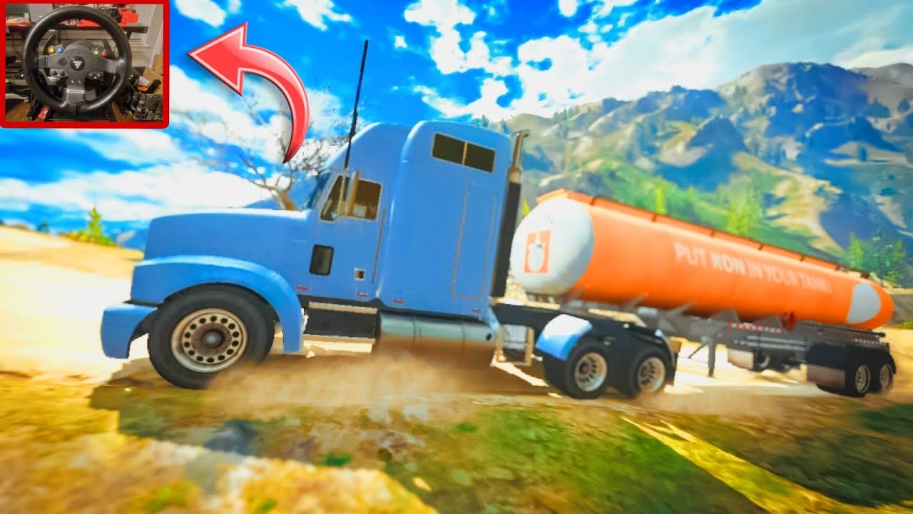 truck off roading gameplay with steering wheel in GTA V#gtav #offroad #gameplay #skragdollsgta