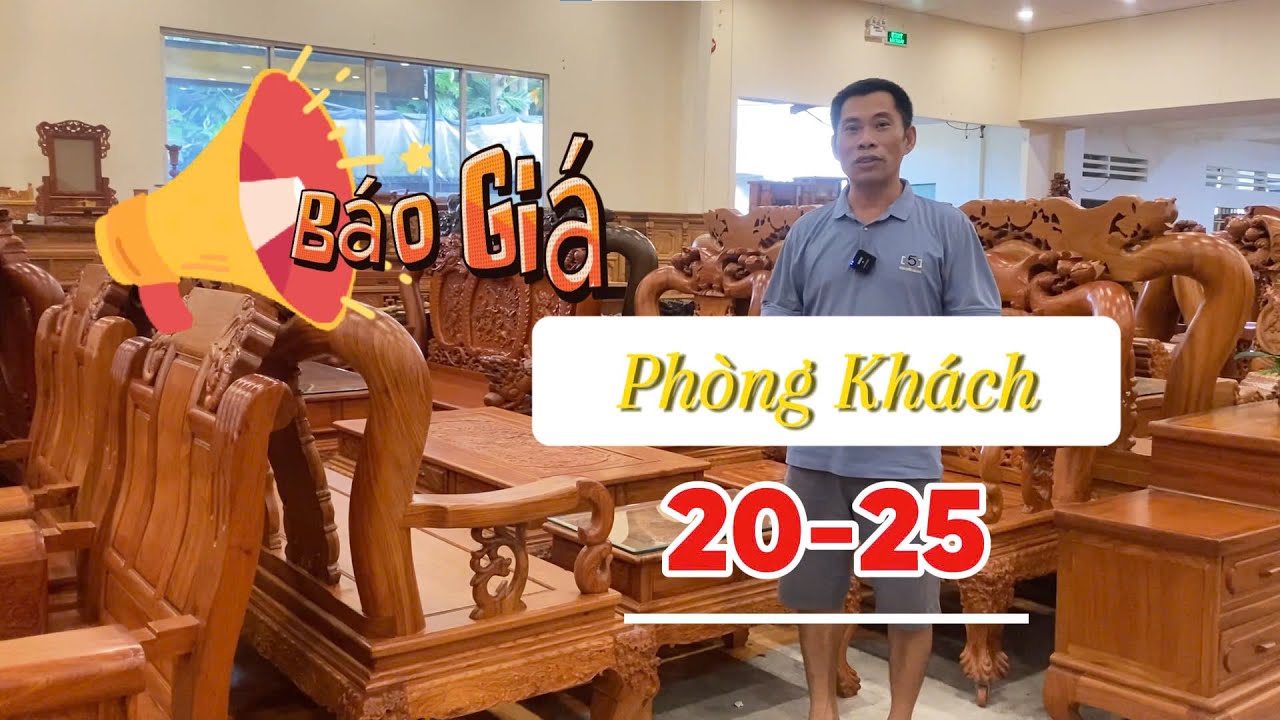 Báo Giá Những Bộ Bàn Ghế Cho Phòng Khách 20m2-25m2 , gỗ Gõ Đỏ,gỗ Hương Đá,gỗ Mun Đuôi Công