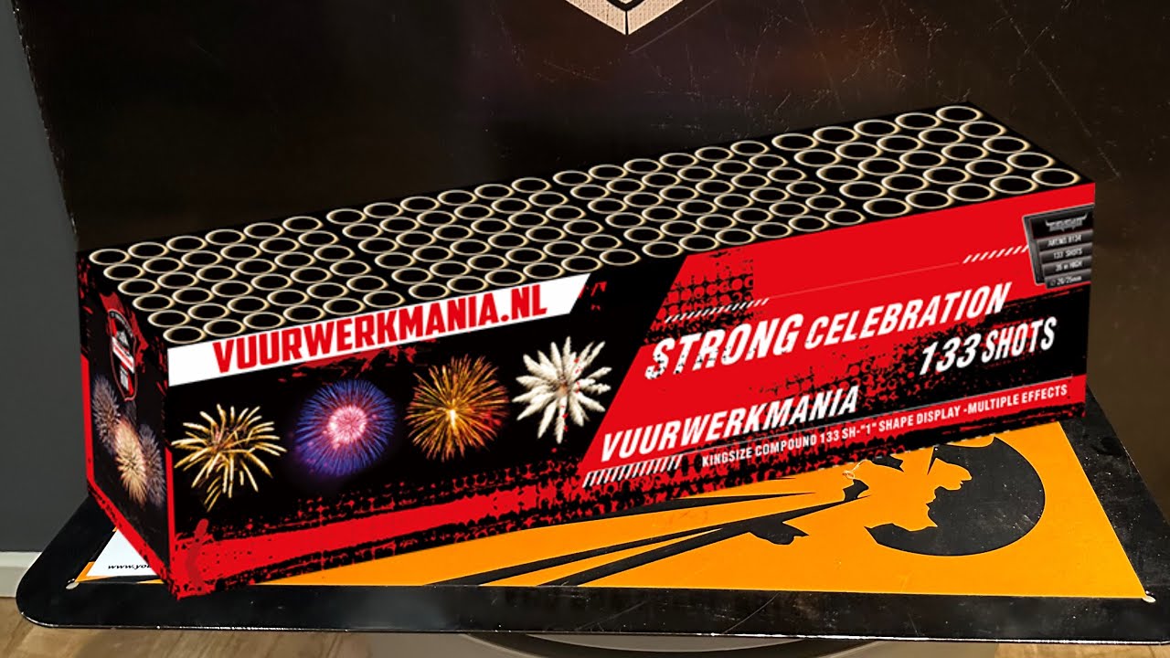 Strong Celebration : Vuurwerkmania : 133 Shots : 20/25mm : 1325 Gram : Straatfilm : Batch 2024