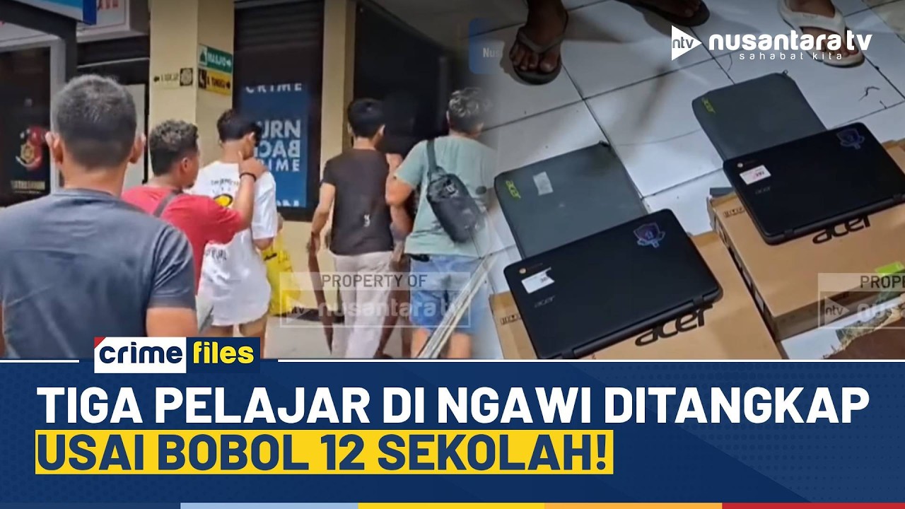 Ironis! Polisi Ungkap Kasus Pembobolan Belasan Sekolah oleh Tiga Pelajar di Ngawi | CRIME FILES