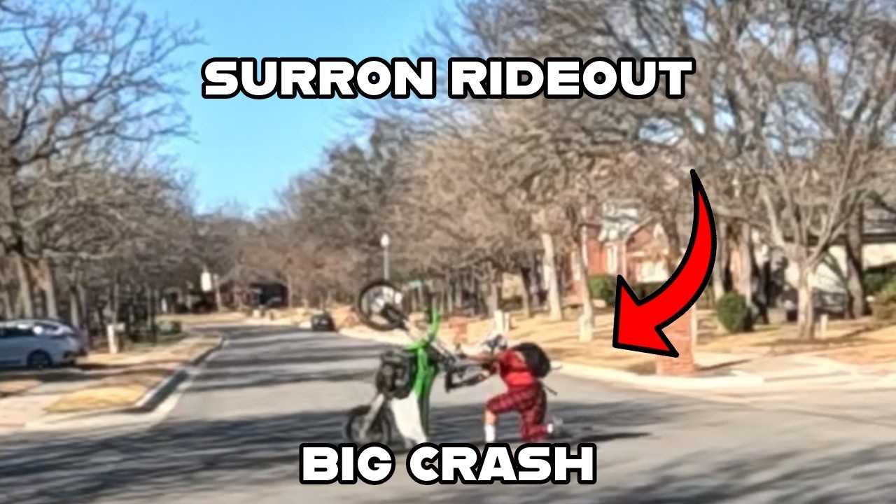 crazy surron rideout! (big crash)