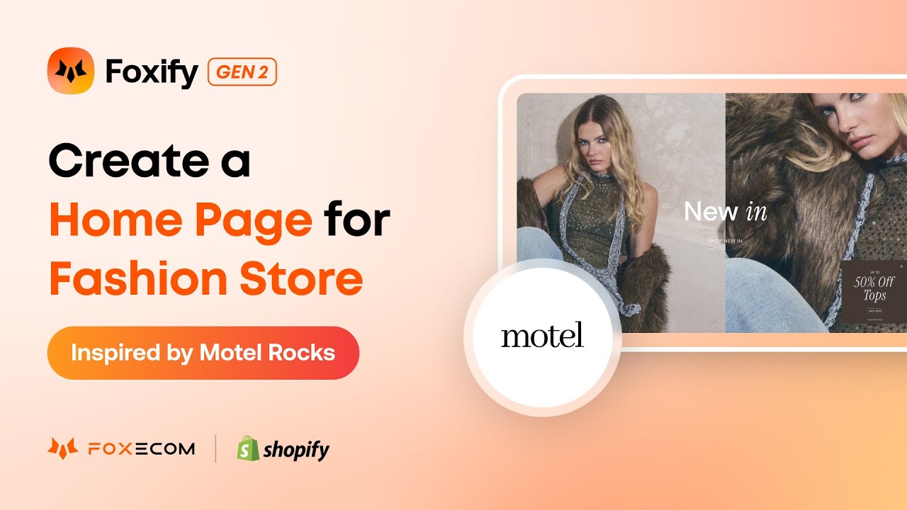 Create a Shopify Home Page for Fashion Store like Motel Rocks | Foxify Page Builder Tutorial