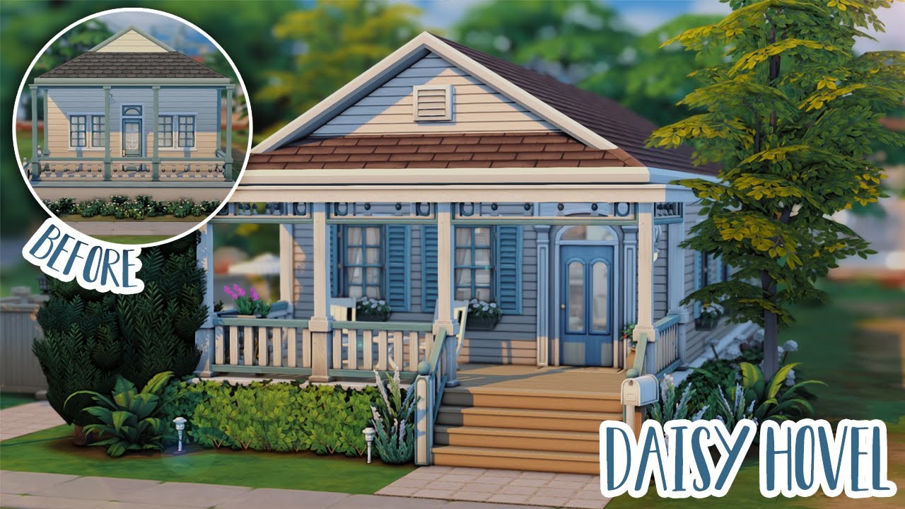 Daisy Hovel 🌼 Base Game But Better...(Sims 4 Speed Build)