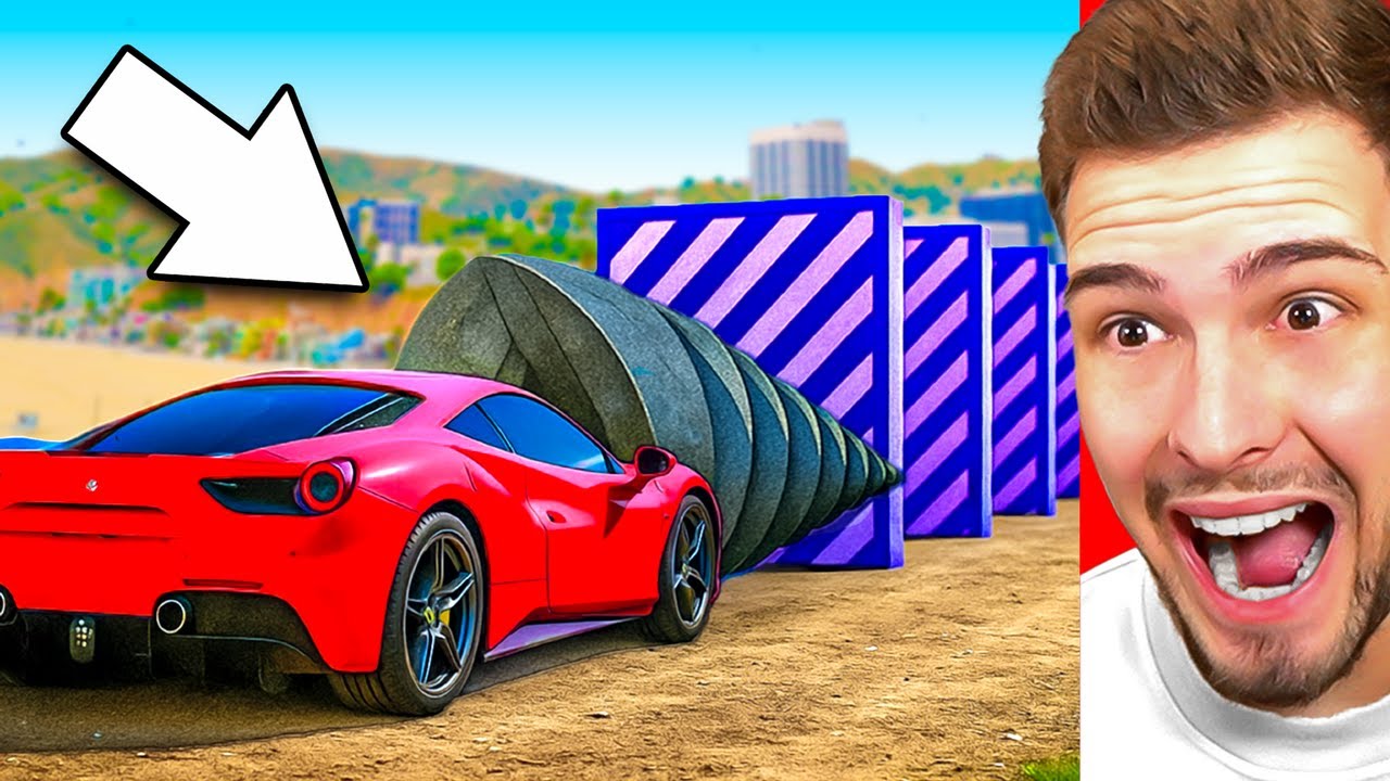 VERRÜCKTE AUTOS vs. 100 SCHICHTEN WAND! (GTA 5)
