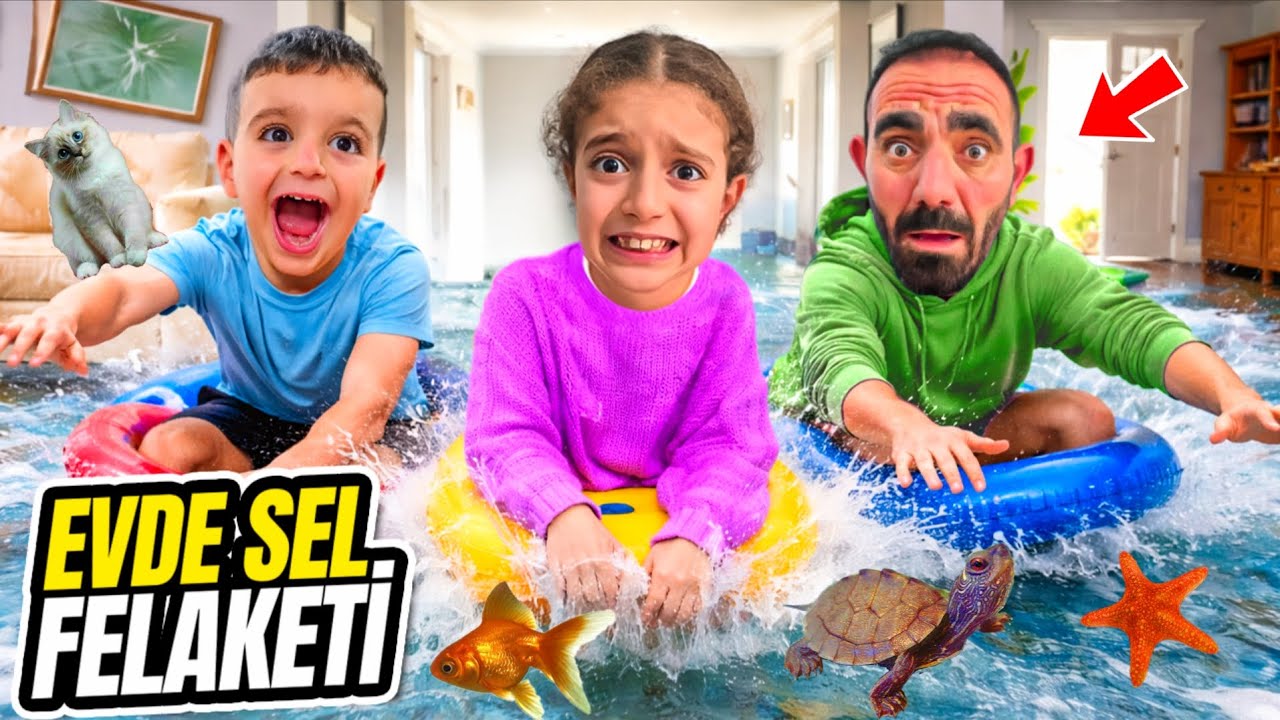 POYRAZ ELİF EVDE SULAR AÇIK KALDI!!EVİMİZDE SEL FELAKETİ!!
