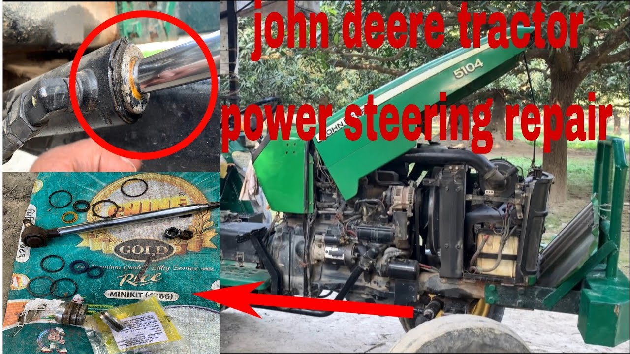 john deere tractor power steering repair | john deere steering cylinder removal