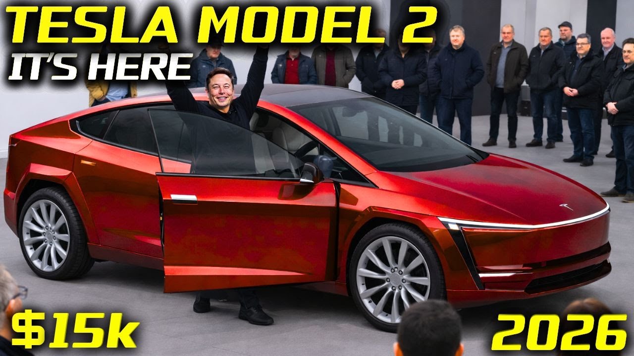 Новая Tesla Model 2 Senior Edition с алюминиево-ионным двигателем! 15 000 долларов США, 2026 год:...