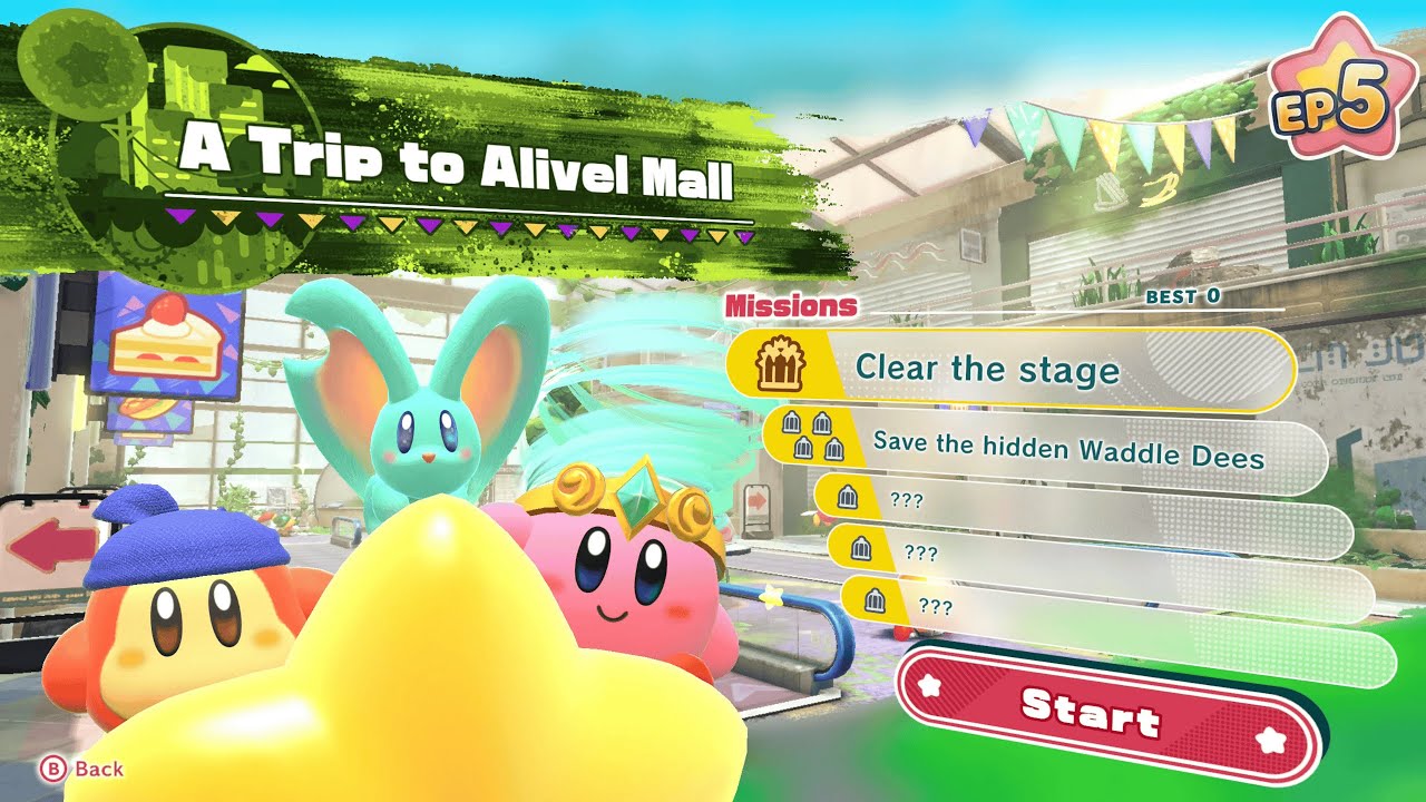 Kirby and the Forgotten Land - A Trip to Alivel Mall | Episode 5 (100% | 4K 60FPS)