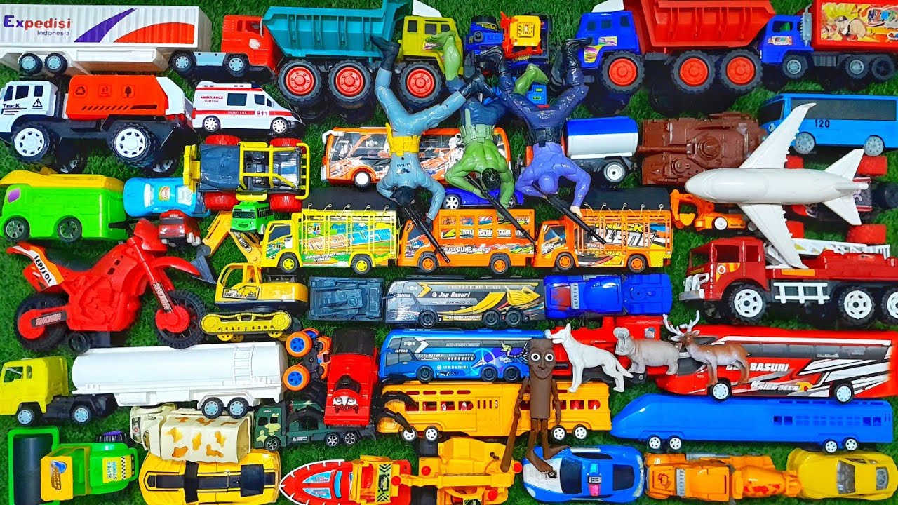 Bus, Ambulance, Kereta Thomas, Mobil Polisi, Monster Train, Bus Tayo, Truk Oleng, Pesawat, McQueen