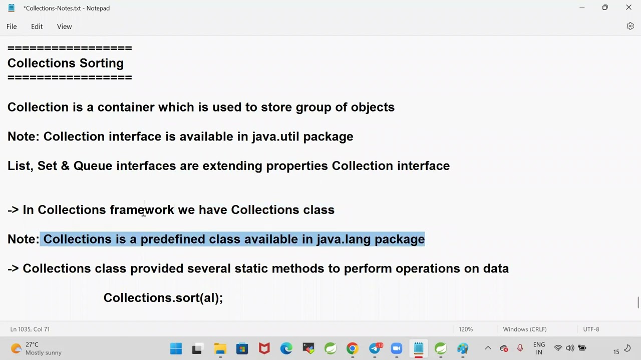 JAVA Collections By Mr. Ashok | Session- 07 | Ashok IT