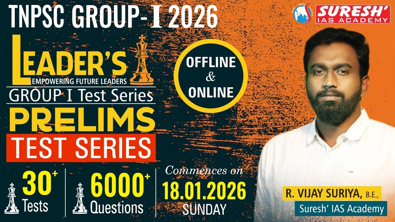LEADERS-2026 | GROUP-I PRELIMS TEST SERIES | Suresh IAS Academy