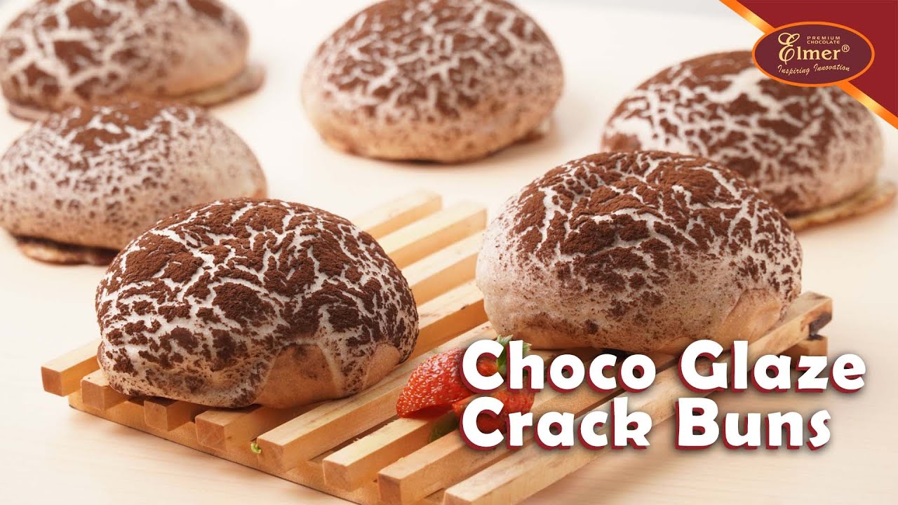 CHOCO GLAZE CRACK BUNS I Roti Cokelat dengan Topping Crack yang Menarik I Ide Jualan Roti