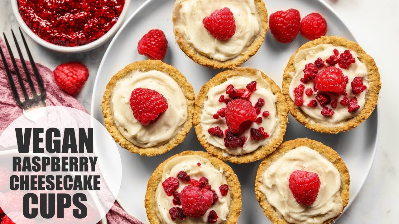 Vegan Raspberry Cheesecake Cups AD