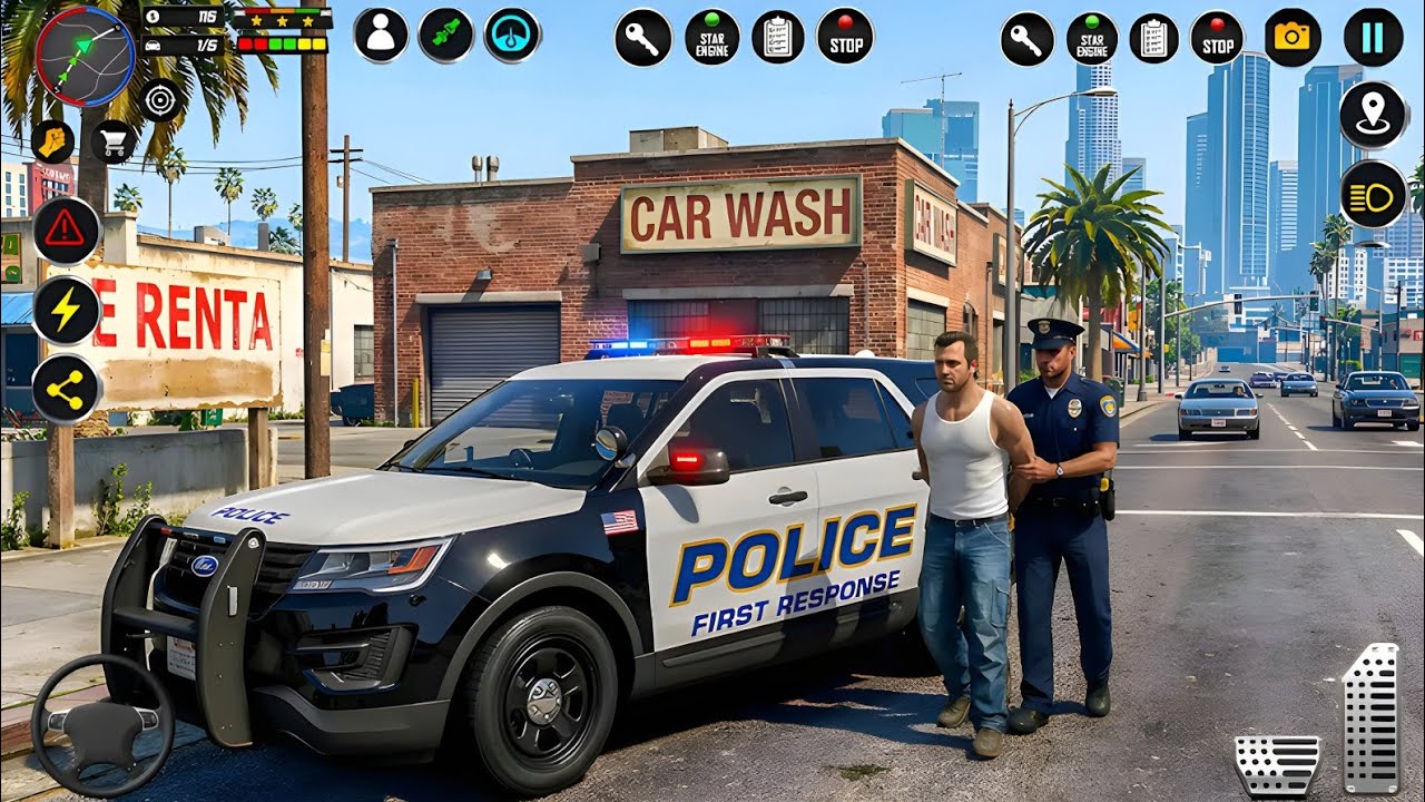 🚓 Police Car Chase Simulator 3D – Real City Cop Pursuit Gameplay (Android)