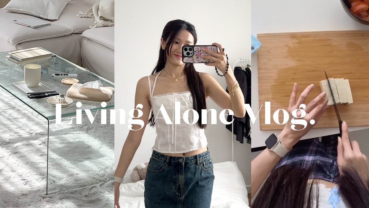 days in my life living alone | an introvert homebody life, cooking & eating comfort food at home
