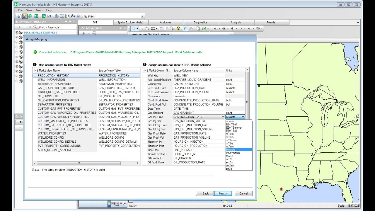 Connecting to a Database to Import data in  Harmony Enterprise