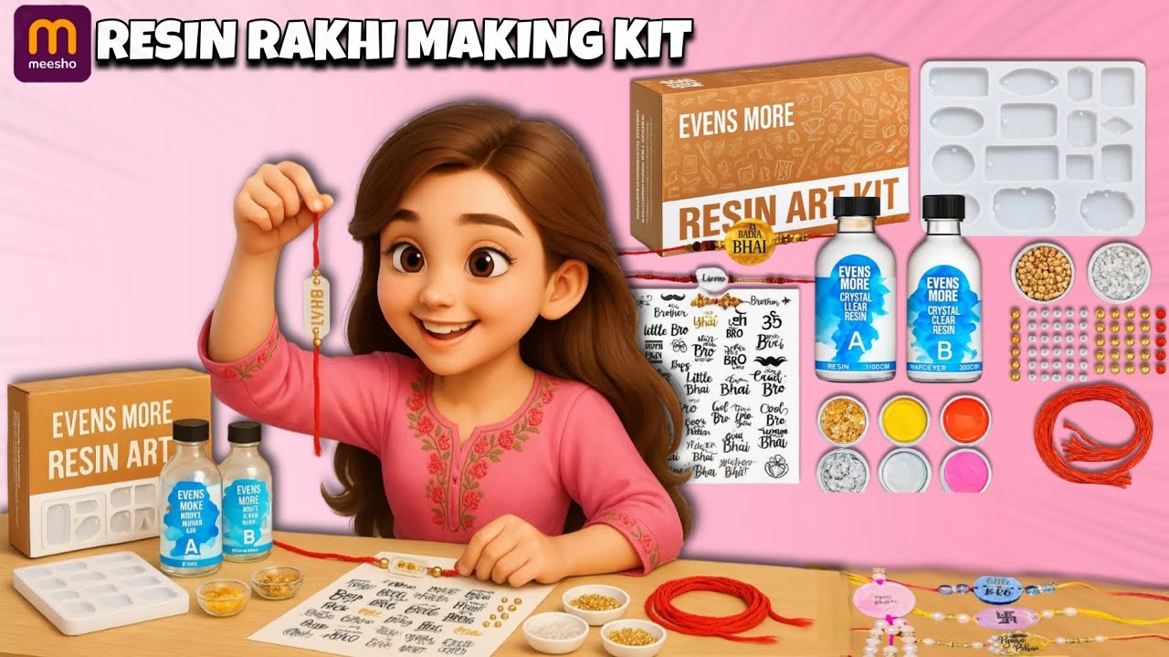 MEESHO RESIN RAKHI MAKING KIT 😱 | Raksha Bandhan Special DIY Art Kit 