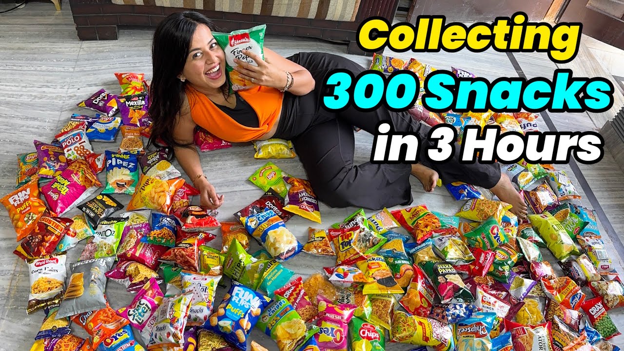 Collecting 300 Snacks in 3 Hours Challenge 🕰️😩| Jagriti Pahwa