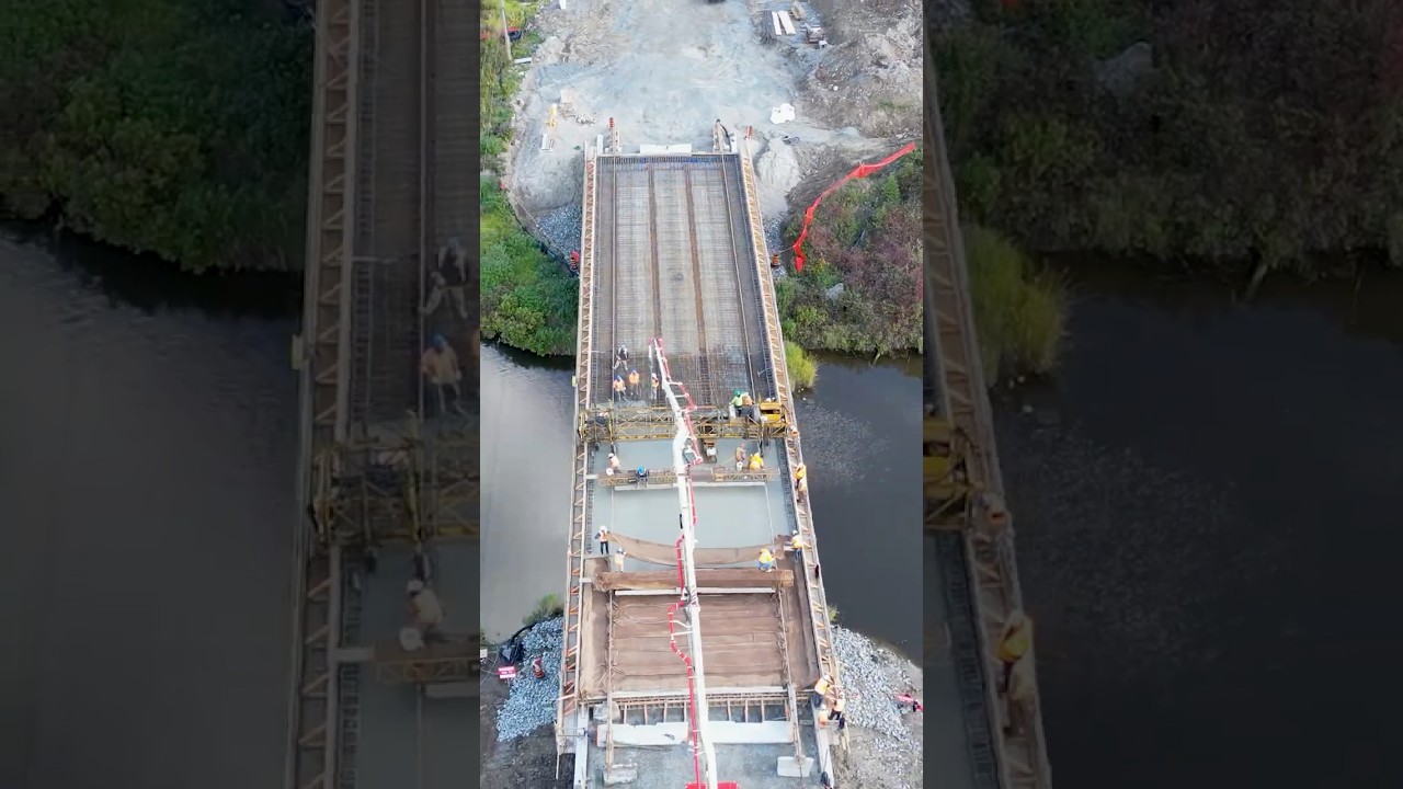 DRONE VIEW: PORCUPINE RIVER BRIDGE HITS MAJOR MILESTONE! 🚁