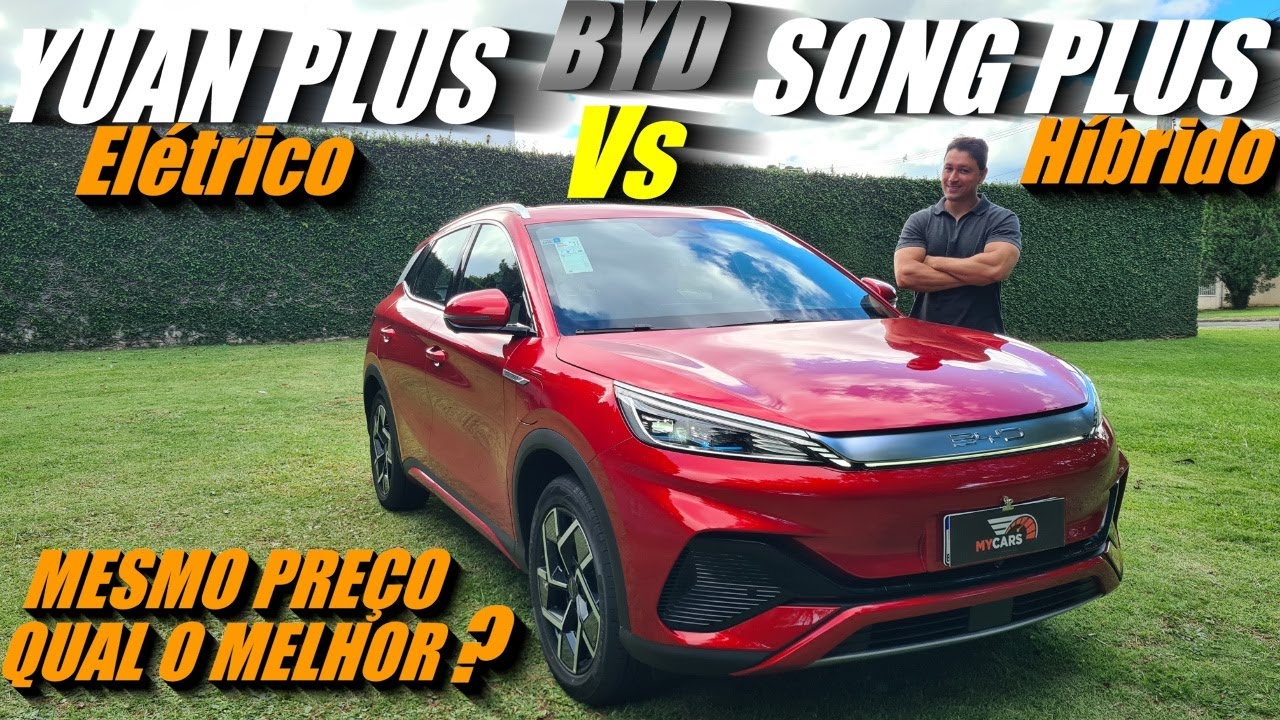 Comparativo BYD YUAN PLUS 2024 vs BYD SONG PLUS 2024. Qual a melhor opção? Elétrico ou Híbrido?