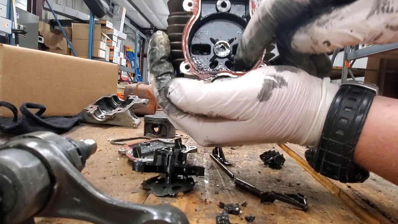 Stihl BR-600 piston damage wrist pin failure?