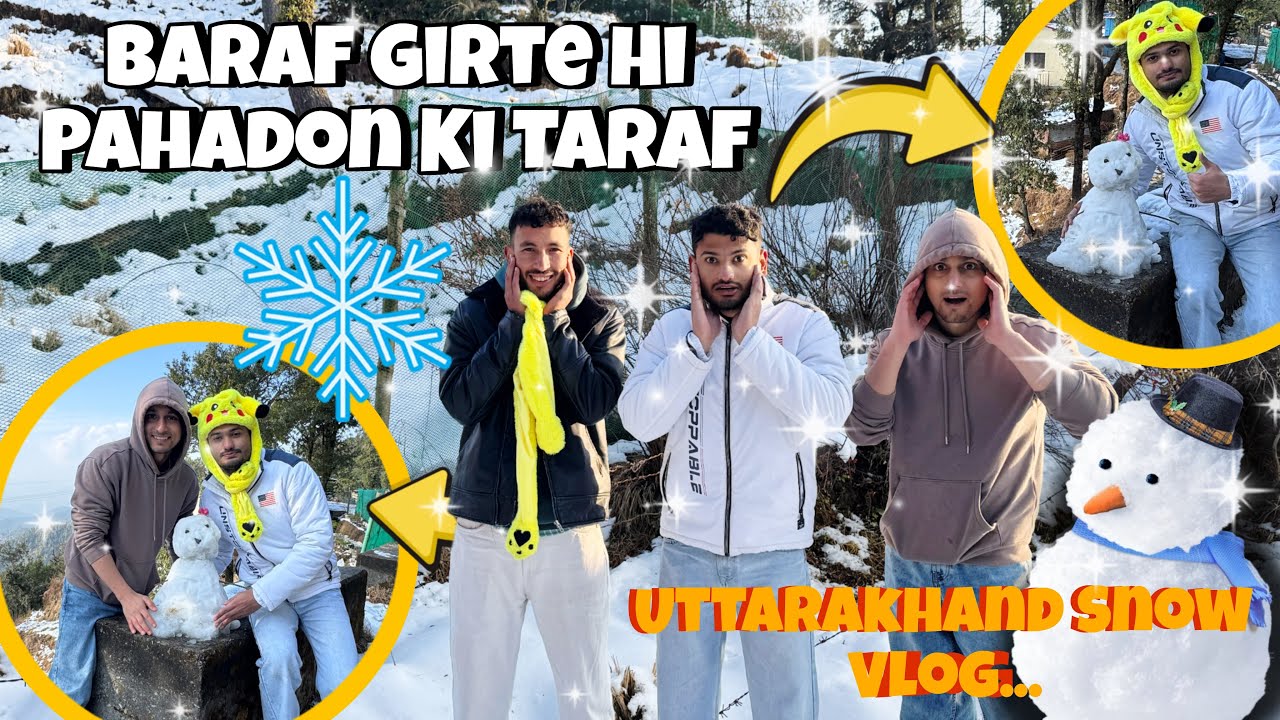 Baraf Girte Hi Pahadon Ki Taraf 🚗❄️ | Uttarakhand Snow Vlog😍❤️