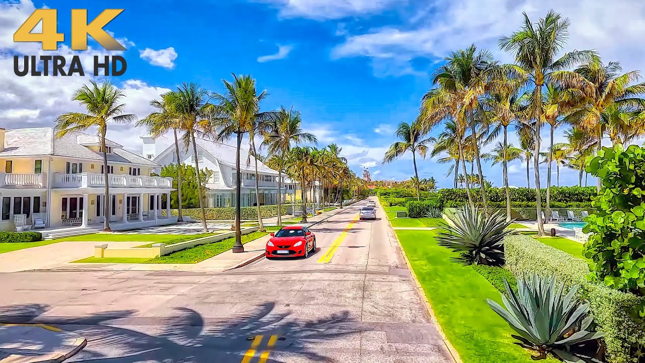 PALM BEACH Florida 4k City and Scenic Drive