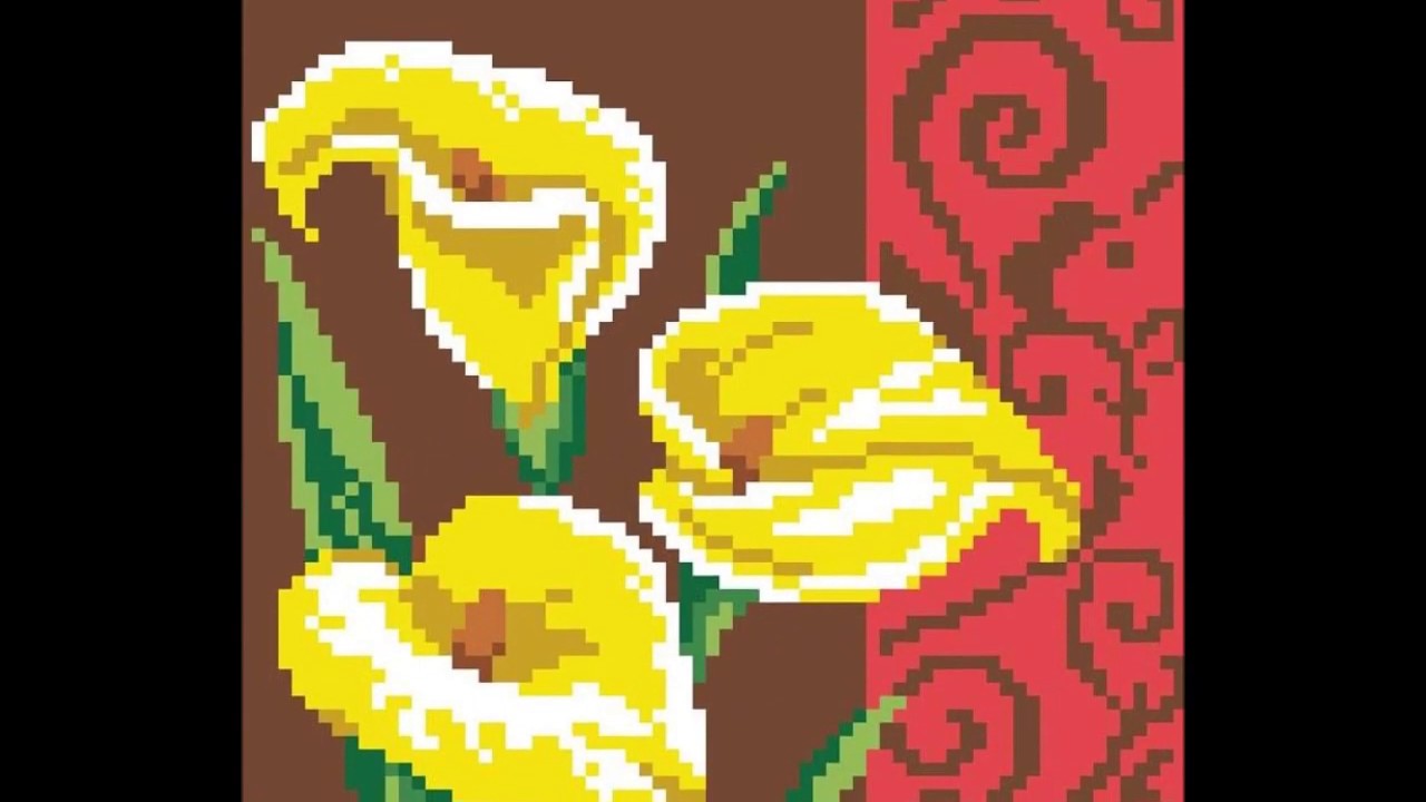 GRÁFICOS PONTO CRUZ 23 FLORES #4 | LINDOS GRÁFICOS DE FLORES PARA SUAS PEÇAS.
