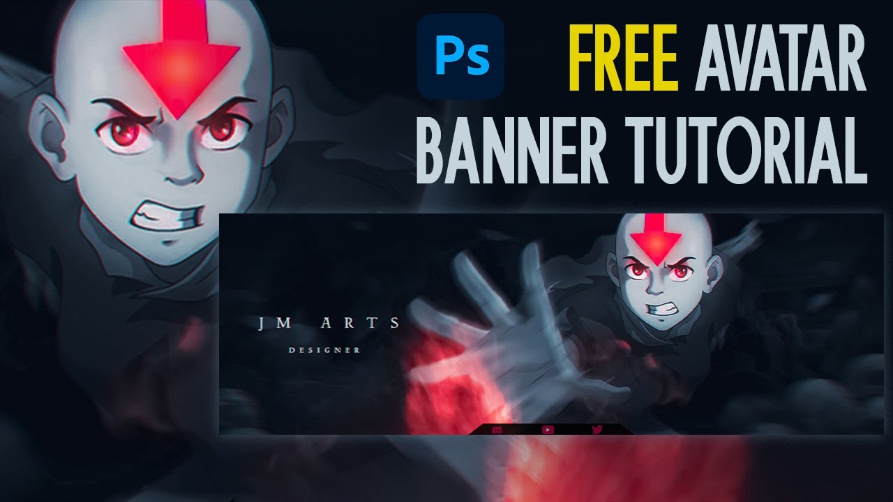 (FREE TEMPLATE) Photoshop *AVATAR The last Airbender* Banner Speedart!