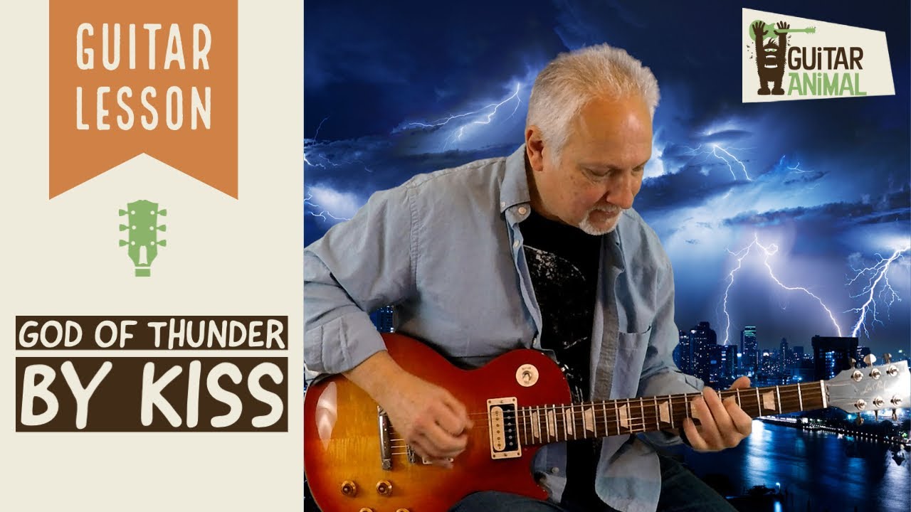 How to play God Of Thunder by Kiss - Guitar Lesson