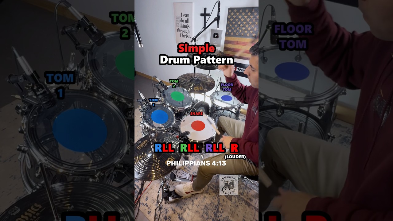 Easy Drum Fill For New Drummers 🥁 #drums