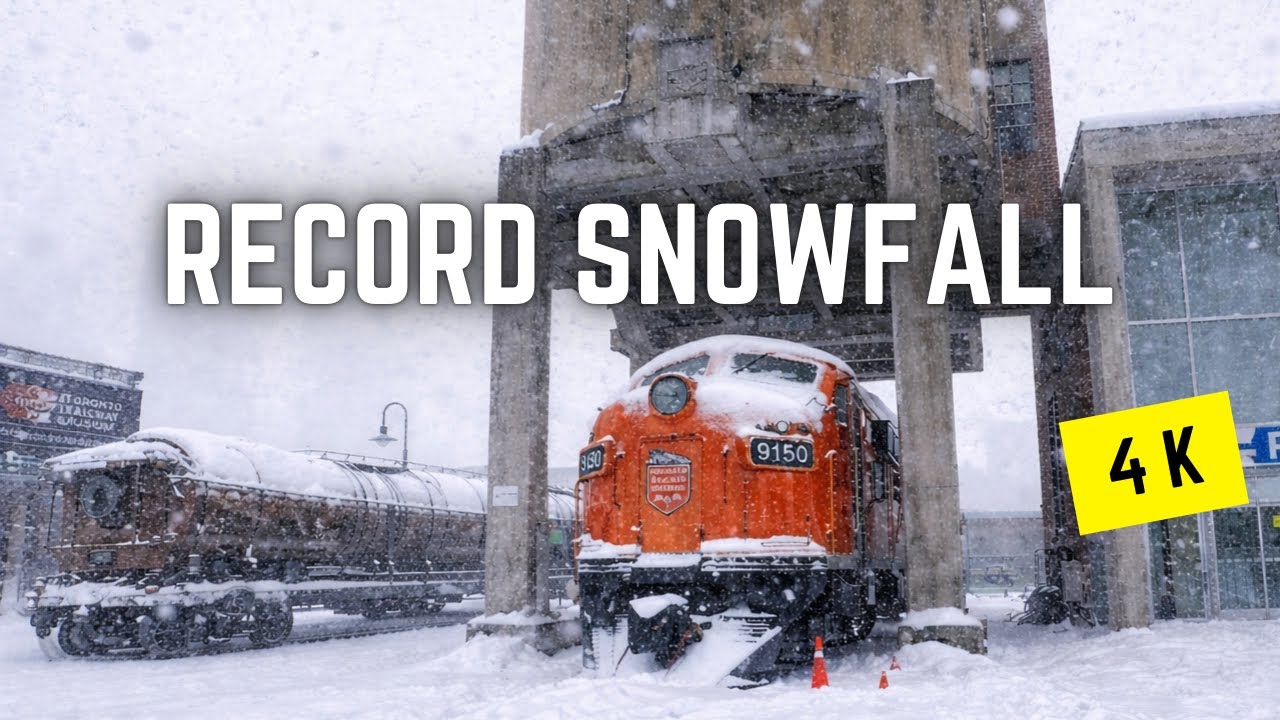 RECORD SNOWFALL! ❄️ The Start of Toronto’s 🇨🇦 Biggest Blizzard in History, 4K