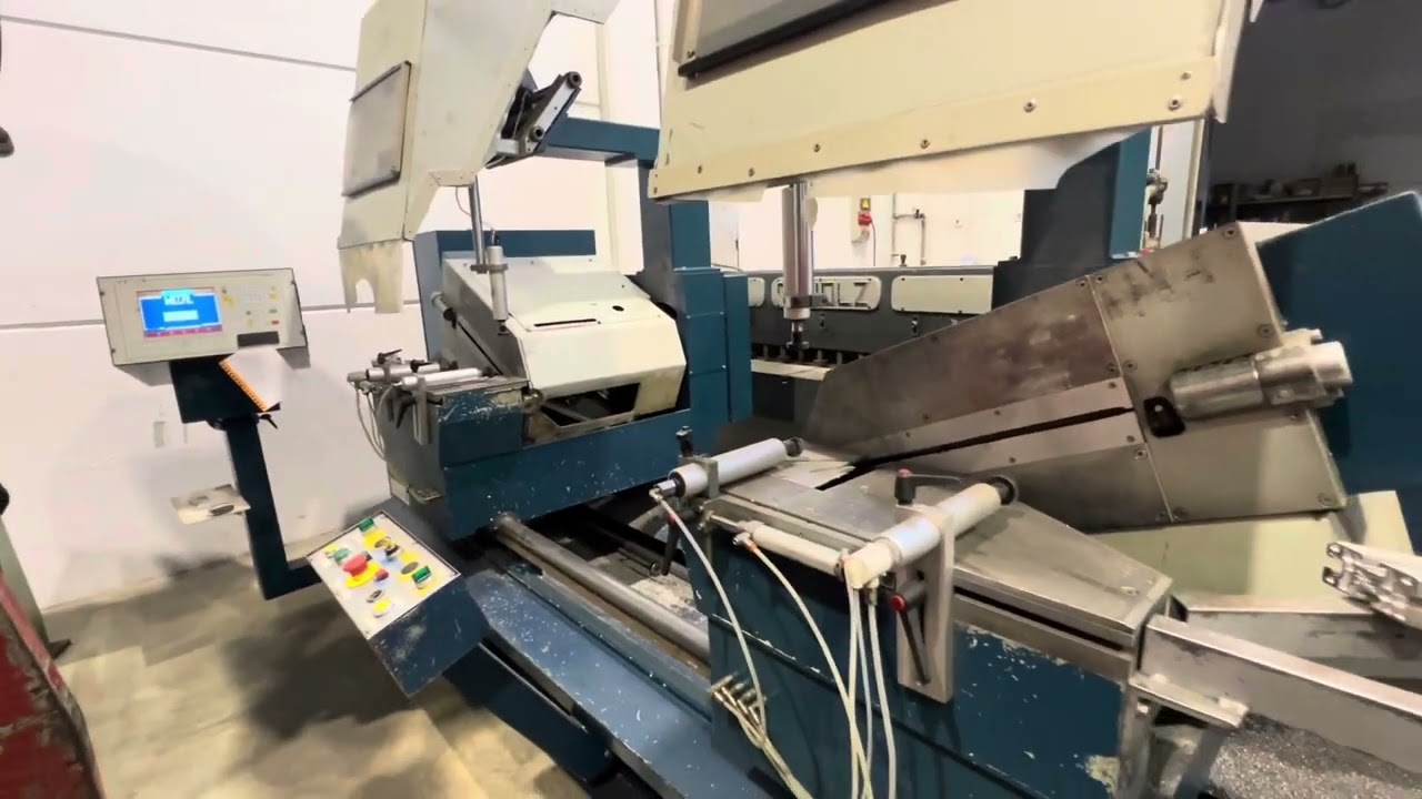 Tronzadora doble cabezal aluminio Mecal SW 552 DUNES de 5 ejes y 6 metros