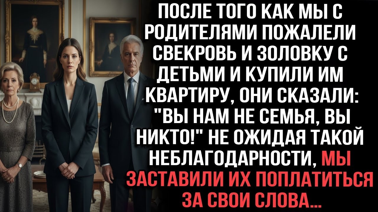 «Купили свекрови с золовкой квартиру, а они_ _Вы нам никто!_ Пришлось заставить их поплатиться…»