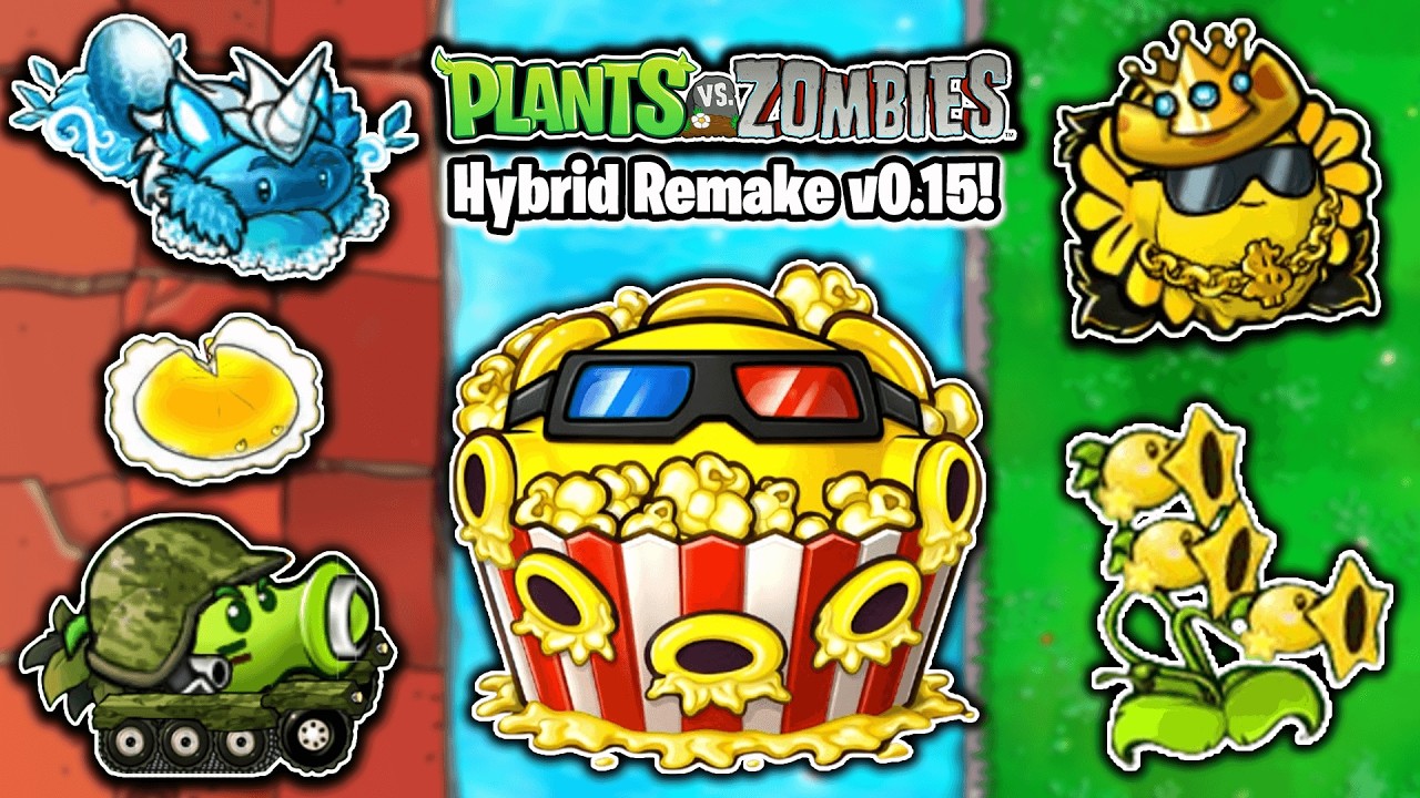 Plants vs Zombies Hybrid Remake v0.15 | Challenge: Supreme Butter Gloom Shroom Level 1-3 | Download
