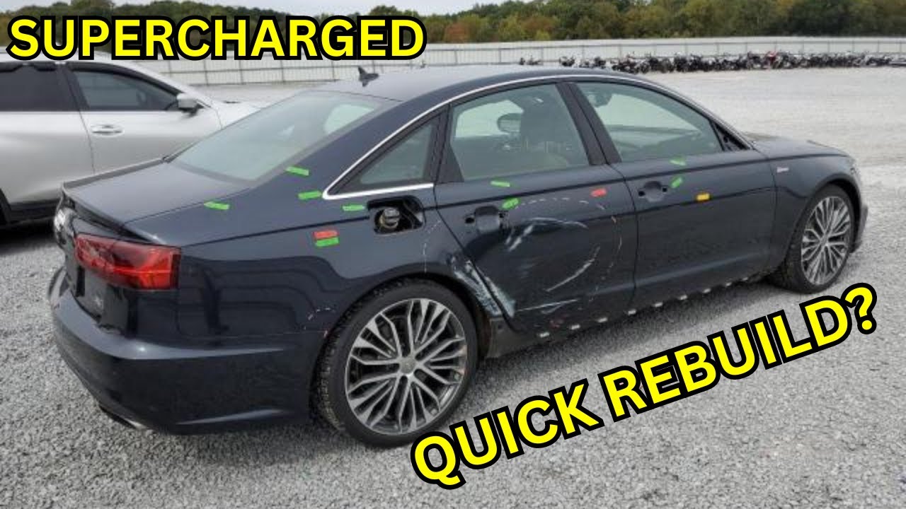 REBUILDING A WRECKED SUPERCHARGED AUDI A6 IN 20 MINS OR LESS