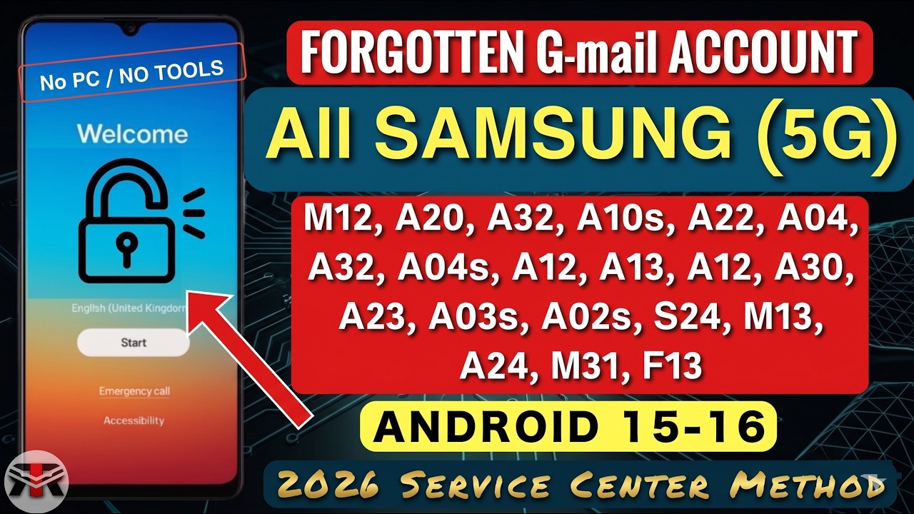 (FRP DISABLE) Samsung Frp Bypass |Android 13-14-15-16 |Fully New Trick 2026 |Frp Lock Removal| No PC