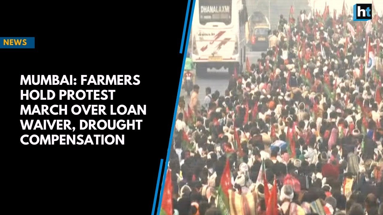 Mumbai: Farmers hold protest march over loan waiver, drought compensation